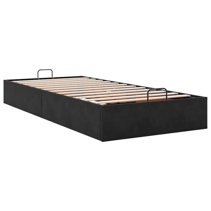 osmannisk sengeramme uden madras 90x190 cm fløjl sort