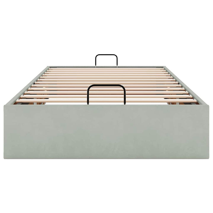 osmannisk sengeramme uden madras 90x200 cm fløjl lysegrå
