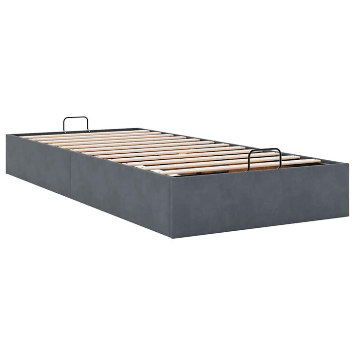 osmannisk sengeramme uden madras 90x200 cm fløjl mørkegrå
