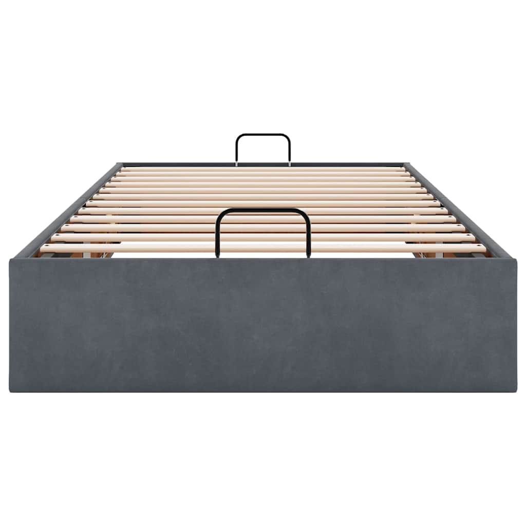 osmannisk sengeramme uden madras 90x200 cm fløjl mørkegrå