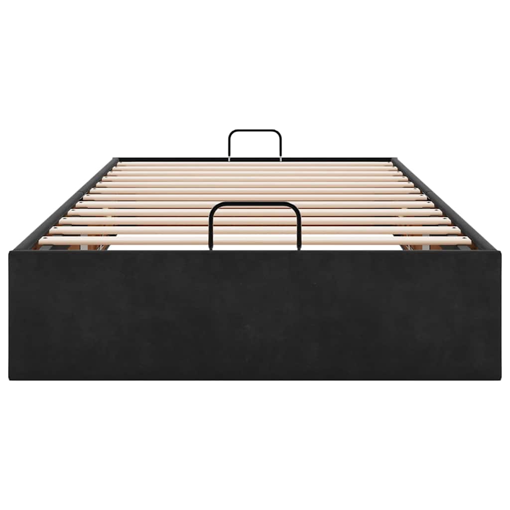 osmannisk sengeramme uden madras 90x200 cm fløjl sort