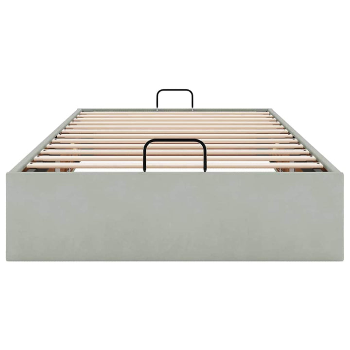 osmannisk sengeramme uden madras 100x200 cm fløjl lysegrå