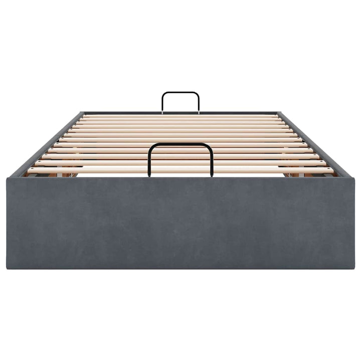 osmannisk sengeramme uden madras 100x200 cm fløjl mørkegrå