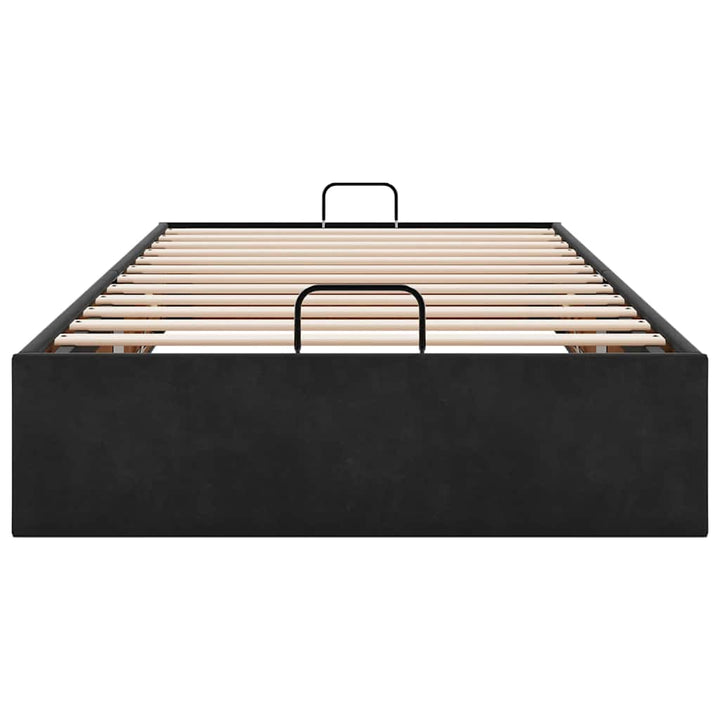 osmannisk sengeramme uden madras 100x200 cm fløjl sort