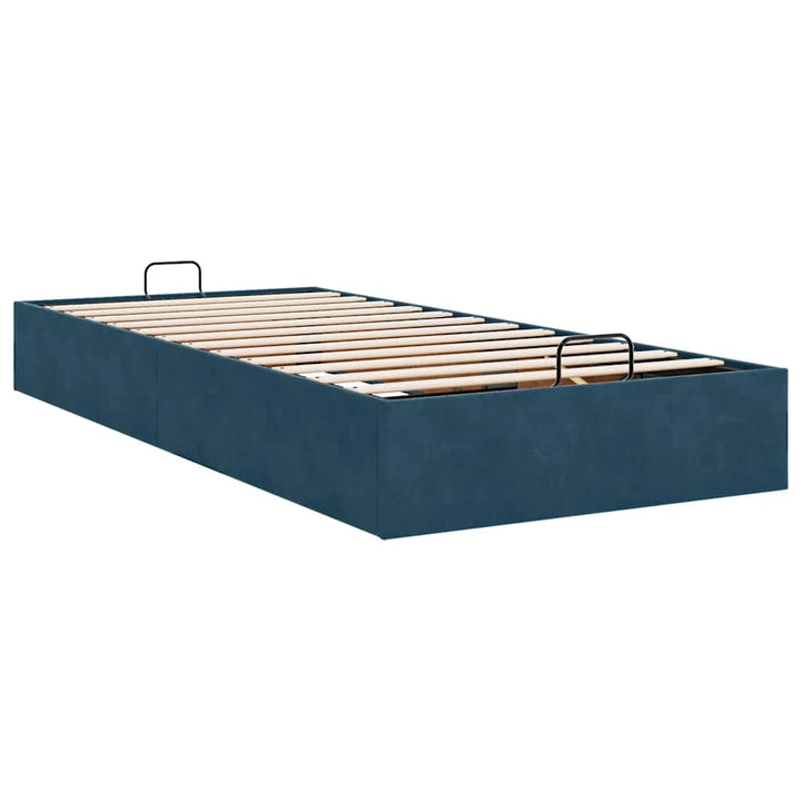osmannisk sengeramme uden madras 100x200 cm fløjl mørkeblå