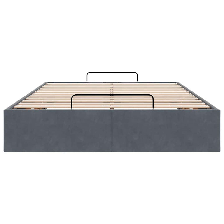 osmannisk sengeramme uden madras 120x190 cm fløjl mørkegrå