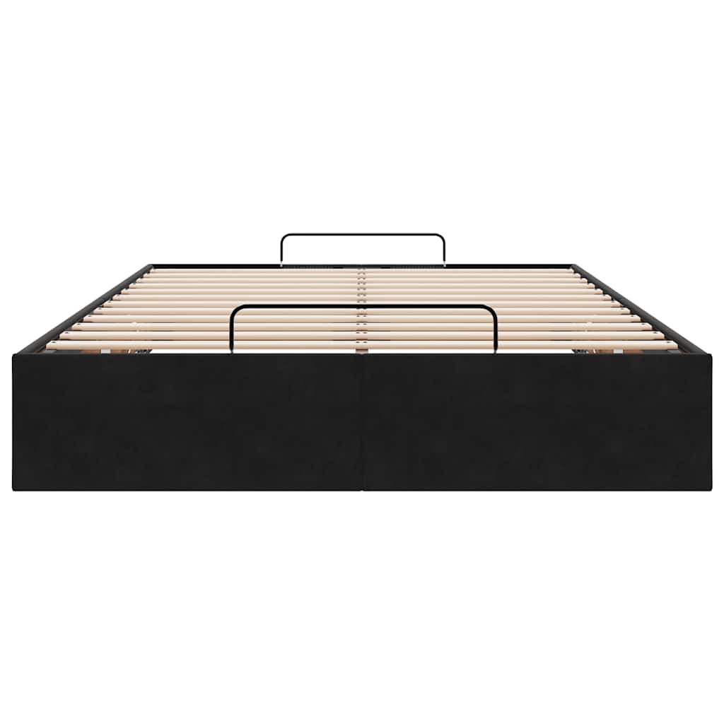osmannisk sengeramme uden madras 120x190 cm fløjl sort