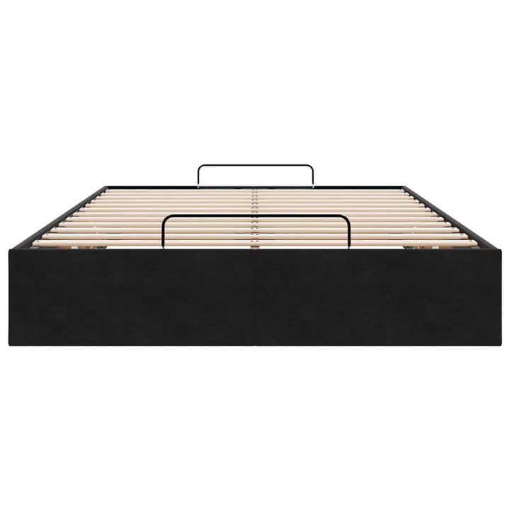 osmannisk sengeramme uden madras 120x190 cm fløjl sort