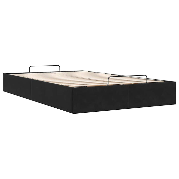 osmannisk sengeramme uden madras 120x190 cm fløjl sort