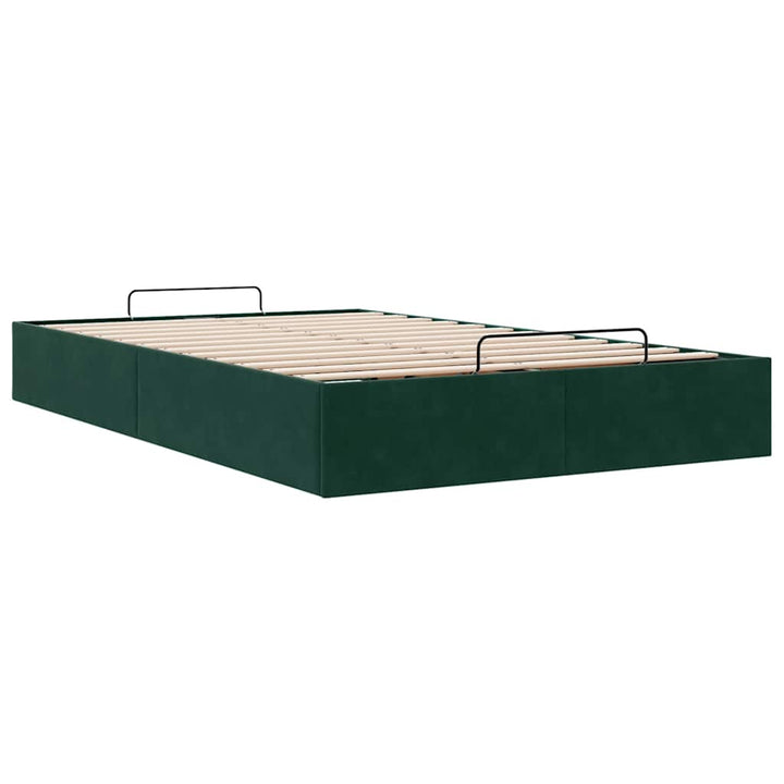 osmannisk sengeramme uden madras 120x190 cm fløjl mørkegrøn