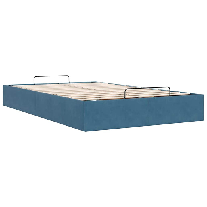 osmannisk sengeramme uden madras 120x190 cm fløjl mørkeblå