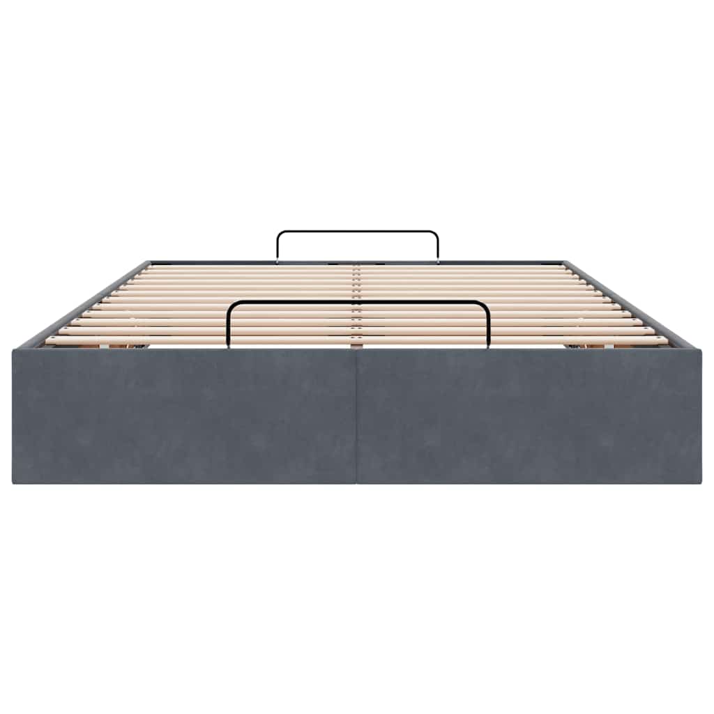 osmannisk sengeramme uden madras 120x200 cm fløjl mørkegrå