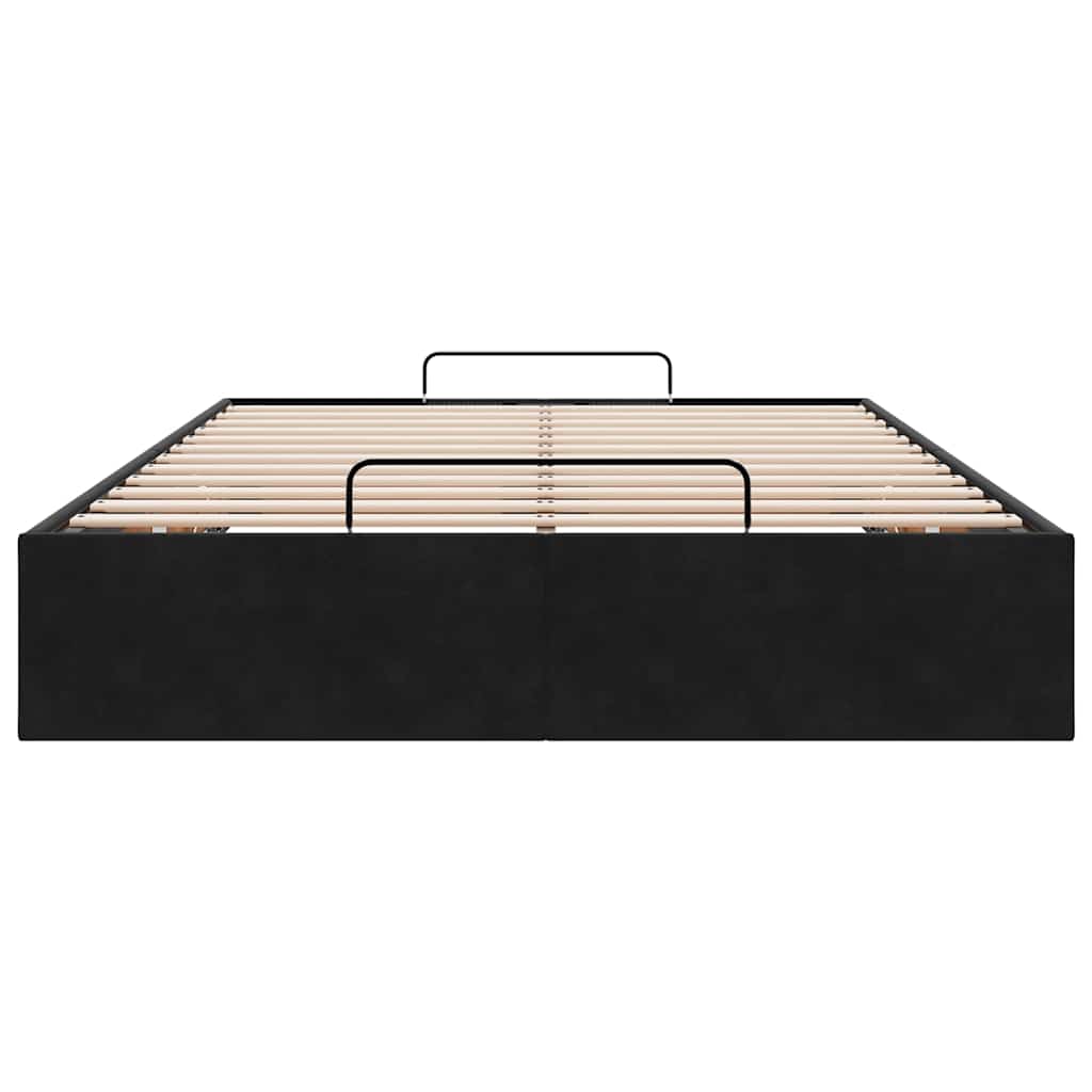 osmannisk sengeramme uden madras 120x200 cm fløjl sort