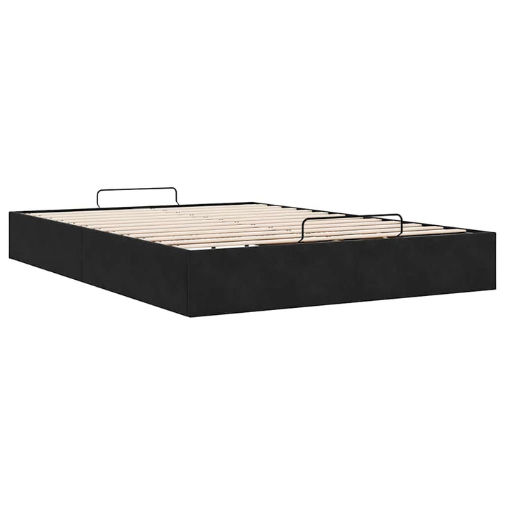 osmannisk sengeramme uden madras 140x190 cm fløjl sort