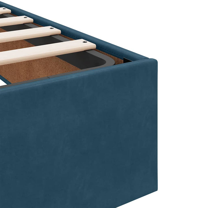 osmannisk sengeramme uden madras 140x200 cm fløjl mørkeblå