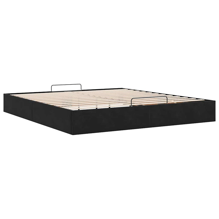 osmannisk sengeramme uden madras 160x200 cm fløjl sort