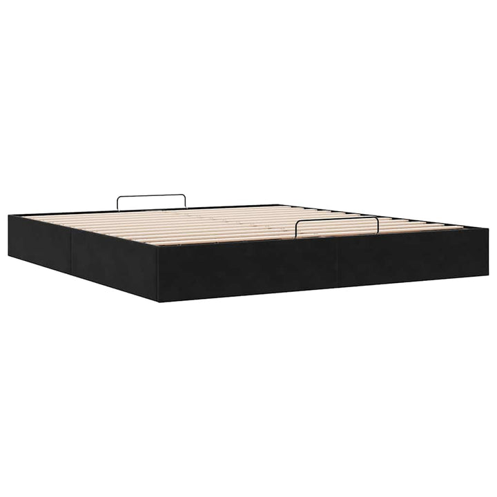osmannisk sengeramme uden madras 200x200 cm fløjl sort