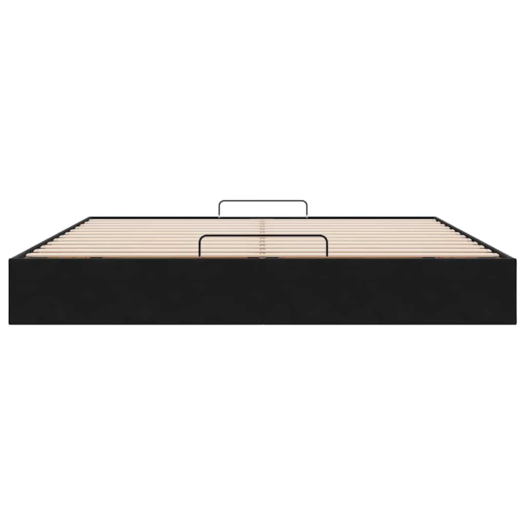 osmannisk sengeramme uden madras 200x200 cm fløjl sort