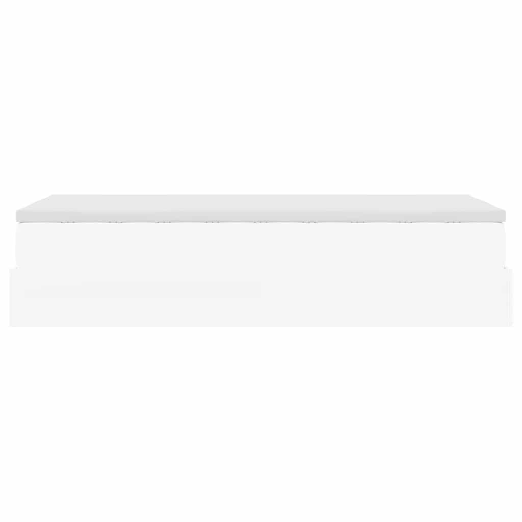 osmannisk sengeramme med madras 80x200 cm kunstlæder hvid