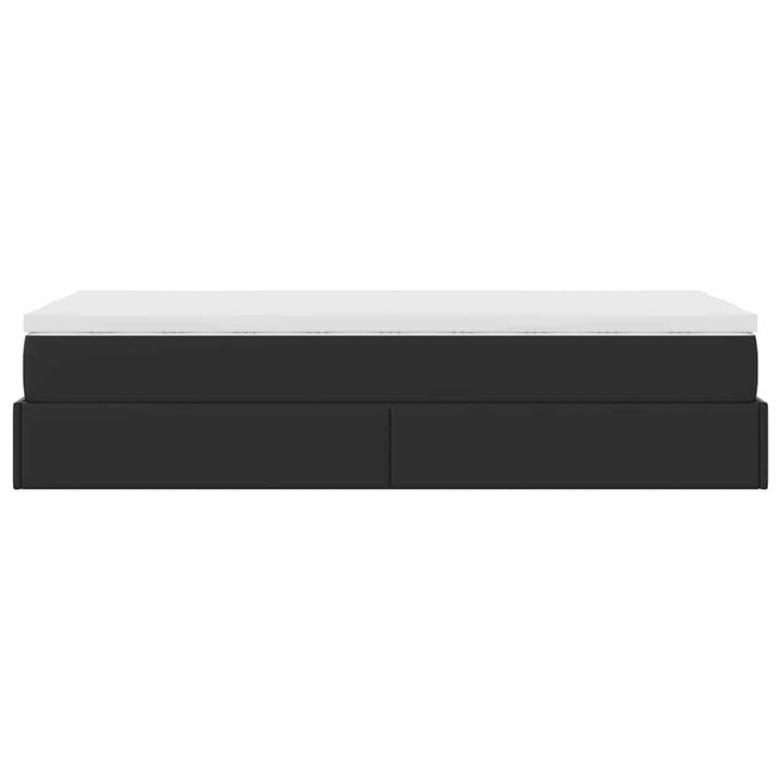 osmannisk sengeramme med madras 90x200 cm kunstlæder sort