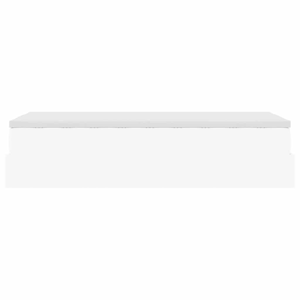 osmannisk sengeramme med madras 90x200 cm kunstlæder hvid
