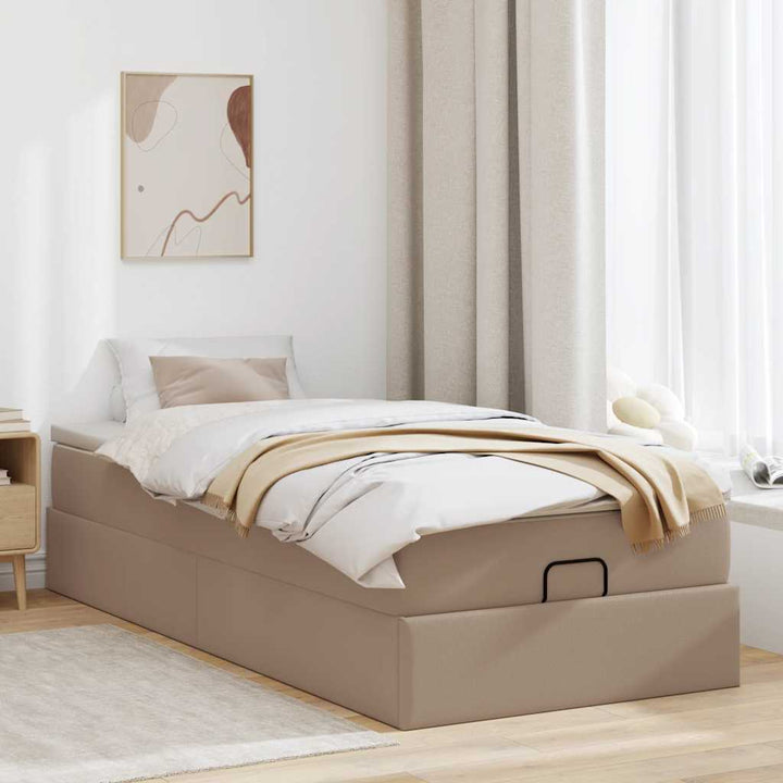 osmannisk sengeramme med madras 90x200 cm kunstlæder