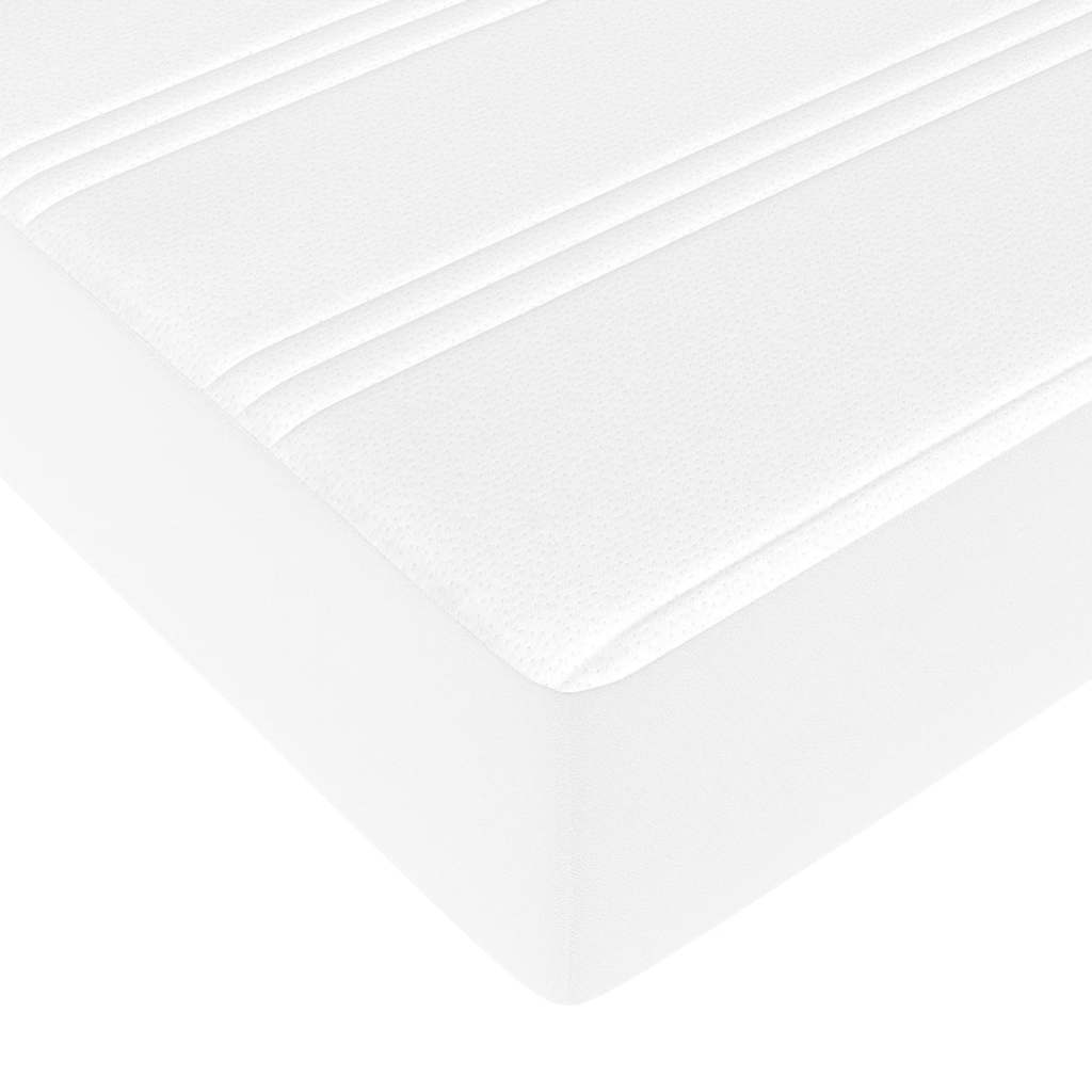 osmannisk sengeramme med madras 120x190 cm kunstlæder hvid