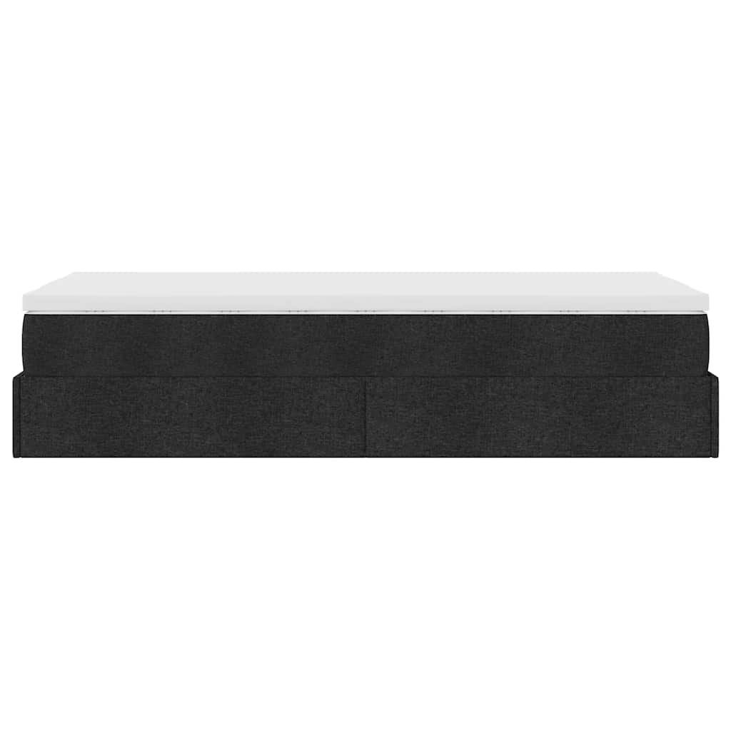 osmannisk sengeramme med madras 90x190 cm stof sort