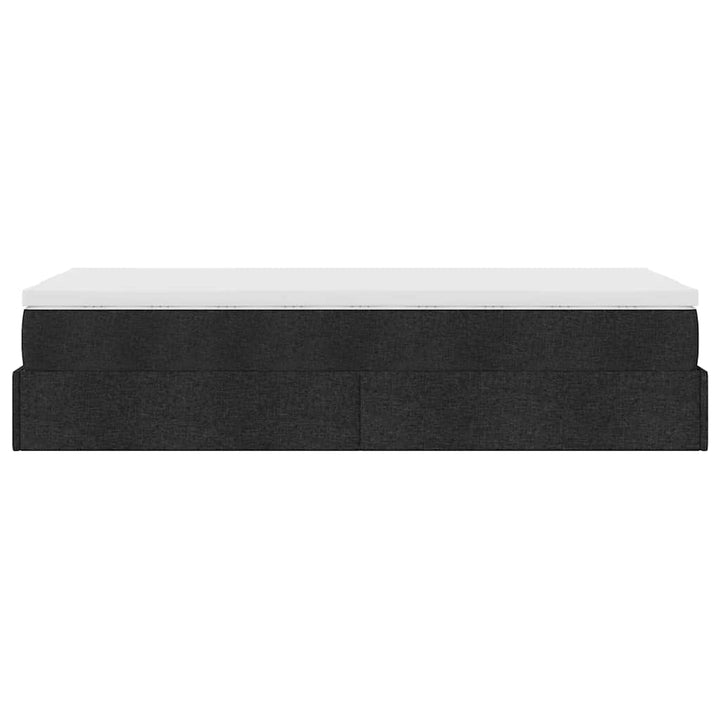 osmannisk sengeramme med madras 90x190 cm stof sort