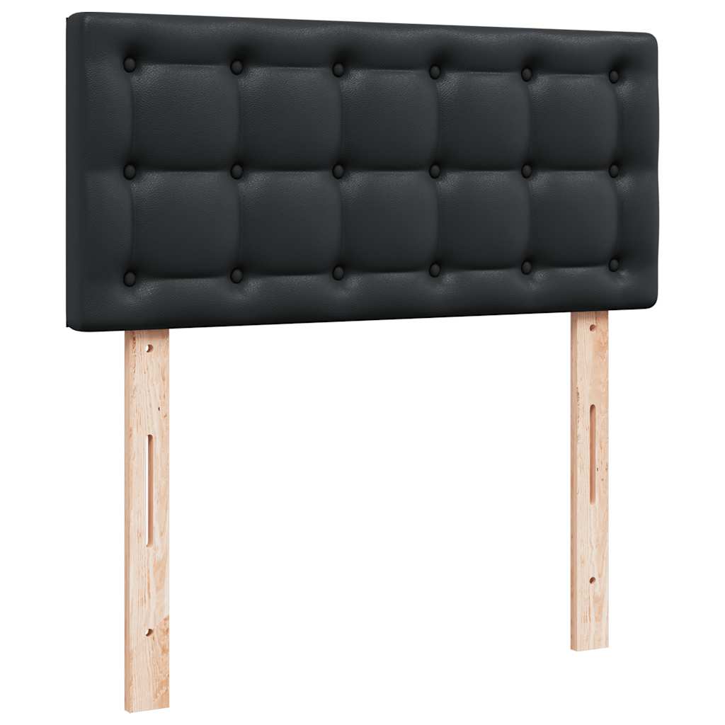 osmannisk seng med madras 90x190 cm kunstlæder sort