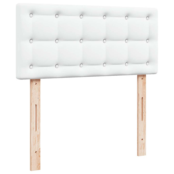 osmannisk seng med madras 90x200 cm kunstlæder hvid