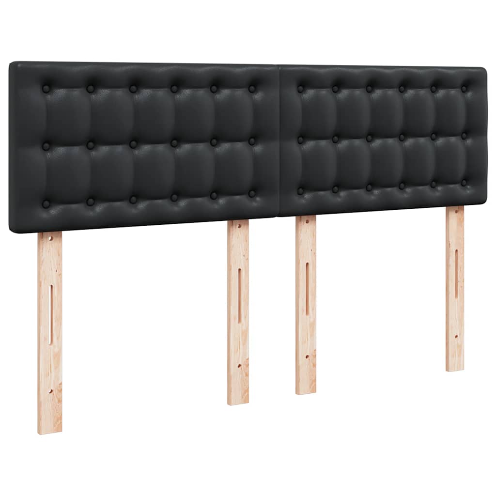 osmannisk sengeramme med madras 140x190 cm kunstlæder sort