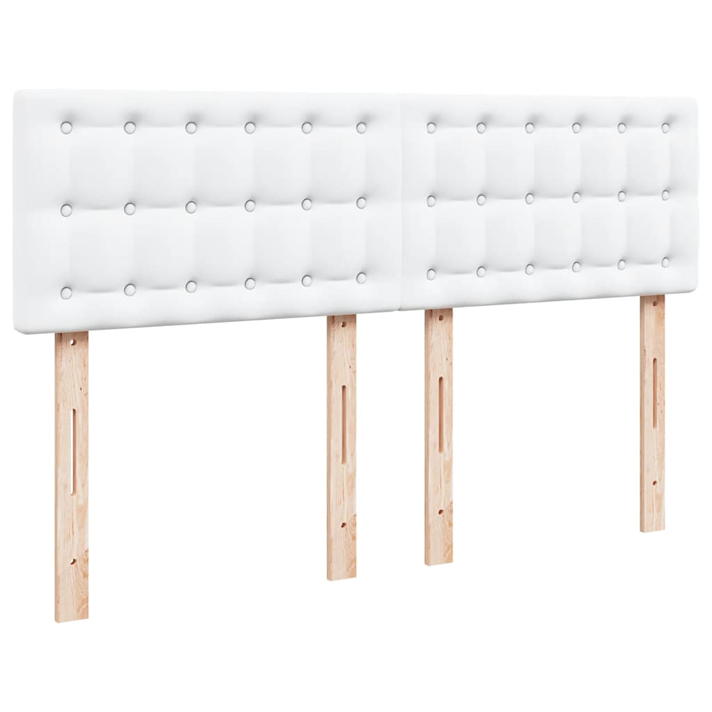 osmannisk sengeramme med madras 140x190 cm kunstlæder hvid