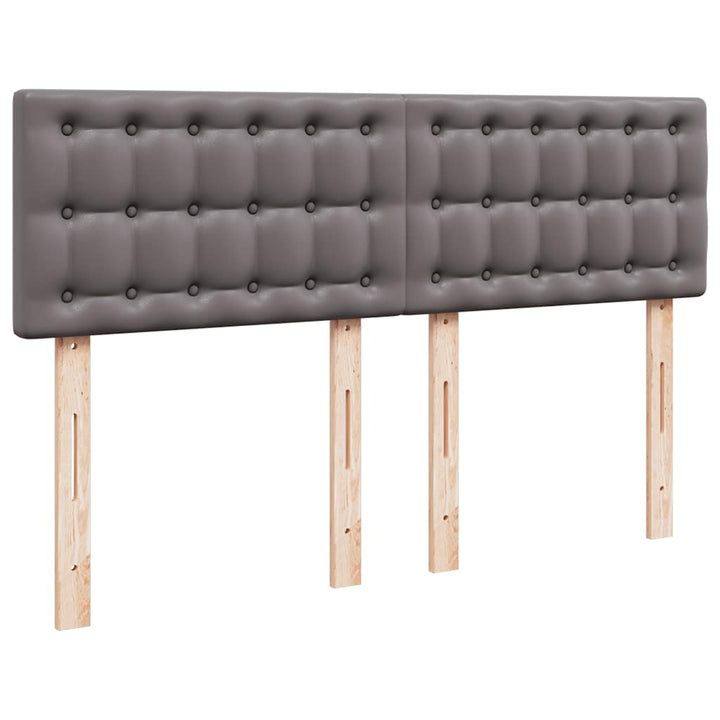 osmannisk sengeramme med madras 140x190 cm kunstlæder grå