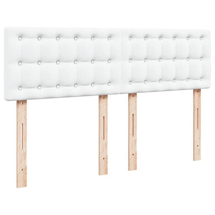 osmannisk sengeramme med madras 140x200 cm kunstlæder hvid