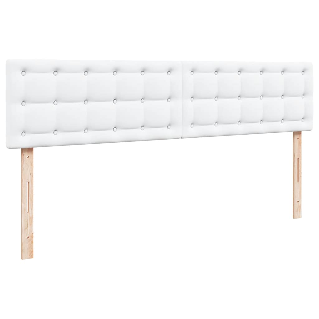 osmannisk sengeramme med madrasser 200x200 cm kunstlæder hvid