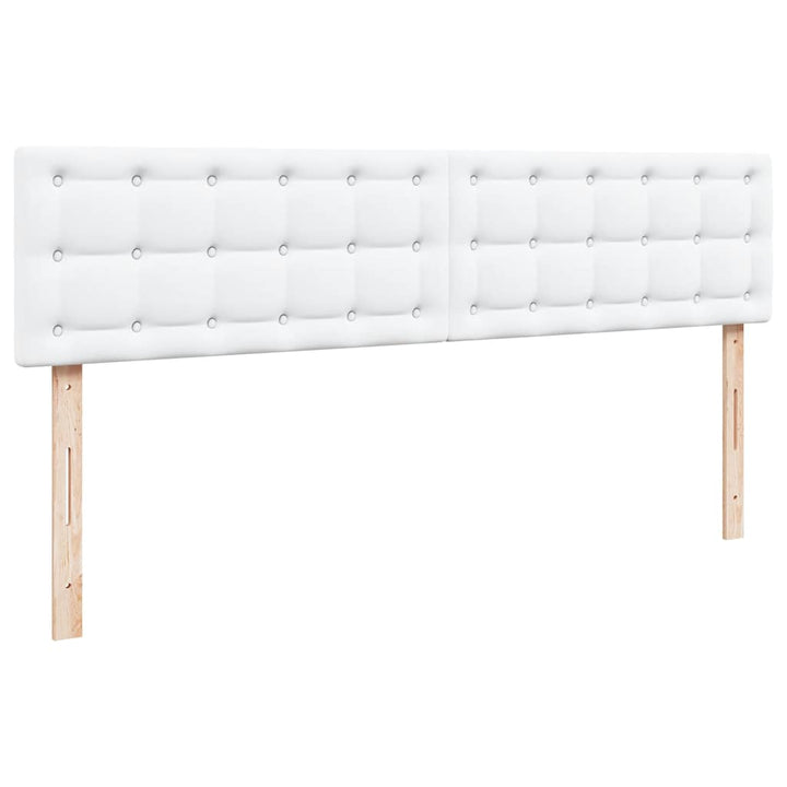 osmannisk sengeramme med madrasser 200x200 cm kunstlæder hvid
