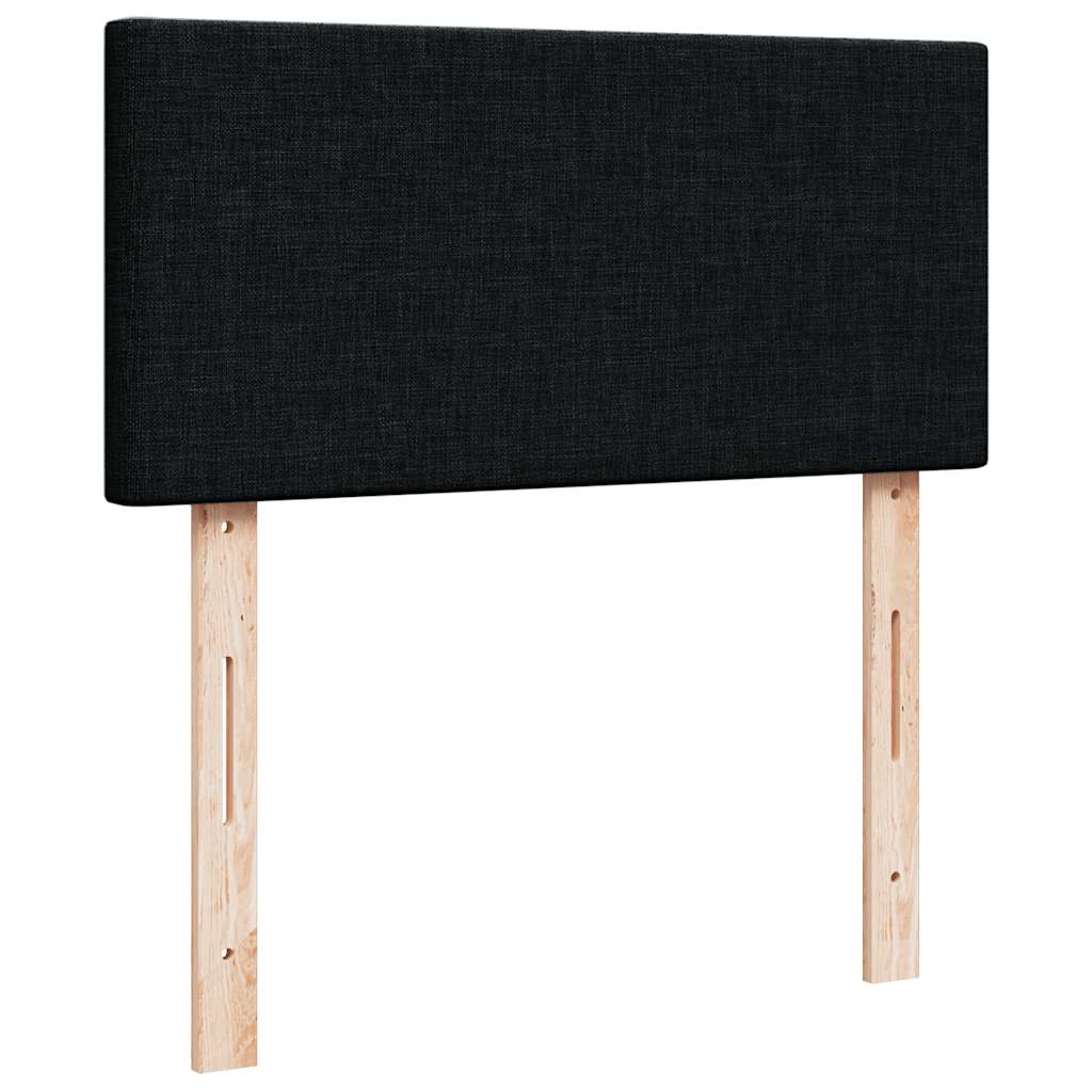 osmannisk sengeramme med madras 80x200 cm stof sort
