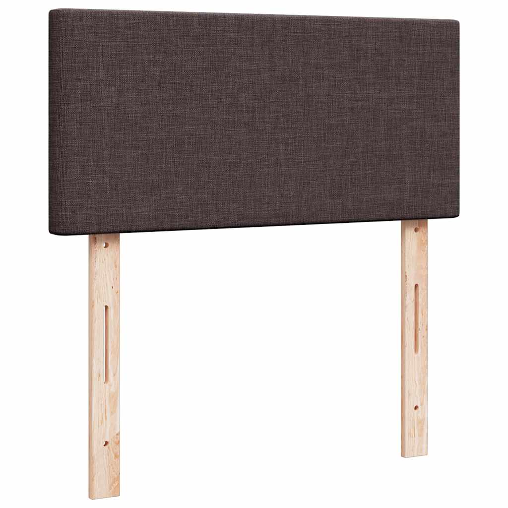 osmannisk sengeramme med madras 90x190 cm stof mørkebrun