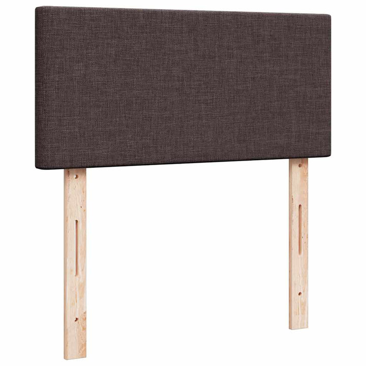 osmannisk sengeramme med madras 90x190 cm stof mørkebrun