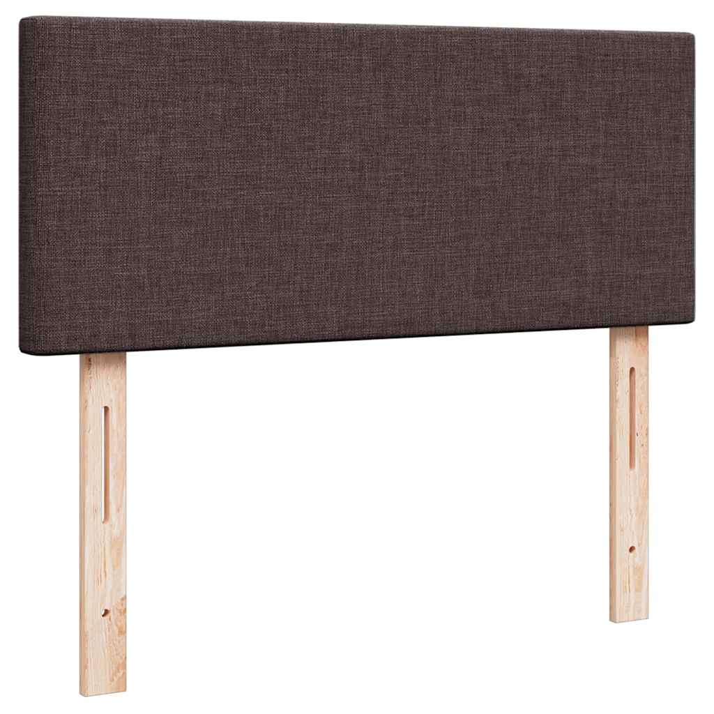 osmannisk sengeramme med madras 120x190 cm stof mørkebrun