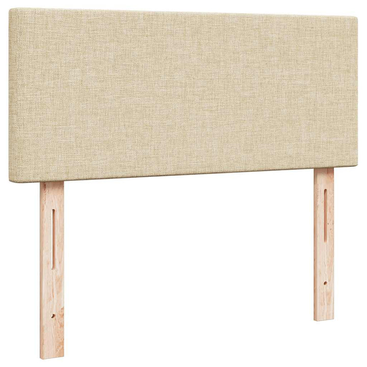 osmannisk sengeramme med madras 120x190 cm stof cremefarvet