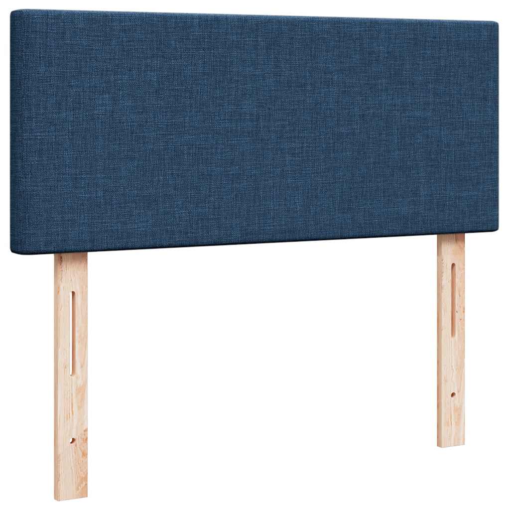 osmannisk sengeramme med madras 120x190 cm stof blå