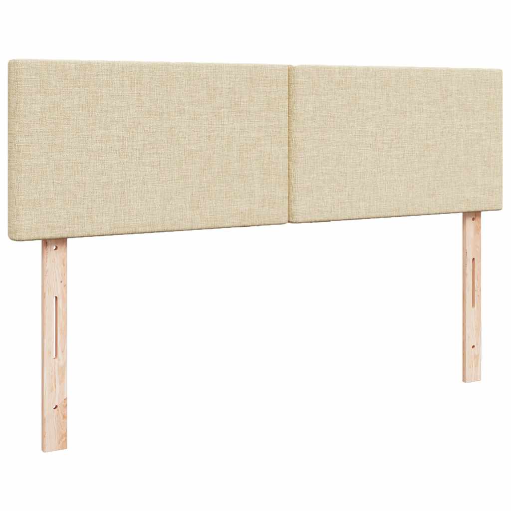 ottoman seng med madras 140x190 cm stof cremefarvet
