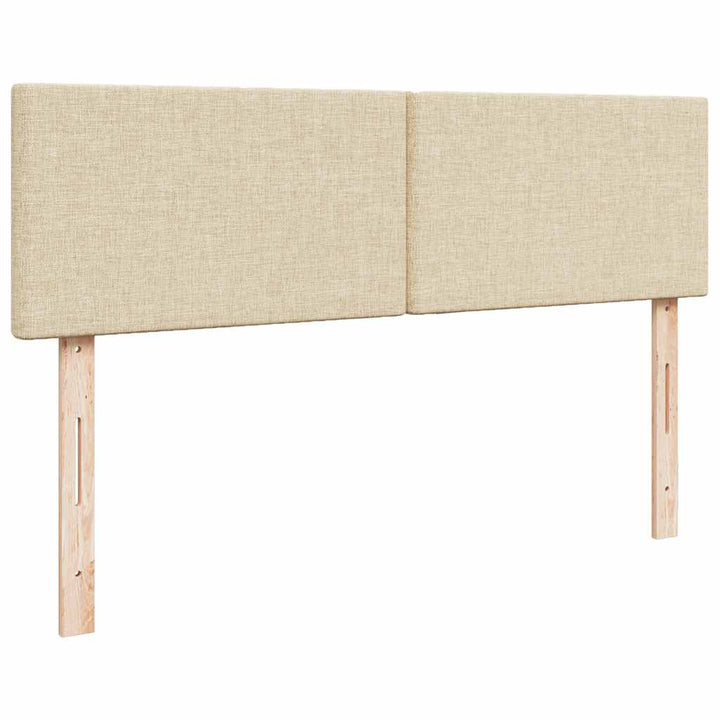 ottoman seng med madras 140x200 cm stof cremefarvet