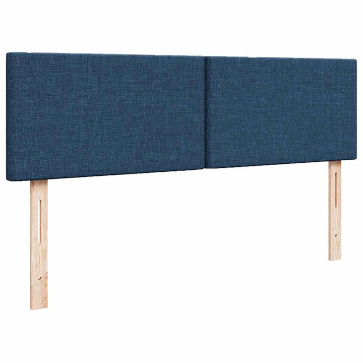 osmannisk sengeramme med madras 140x200 cm stof blå
