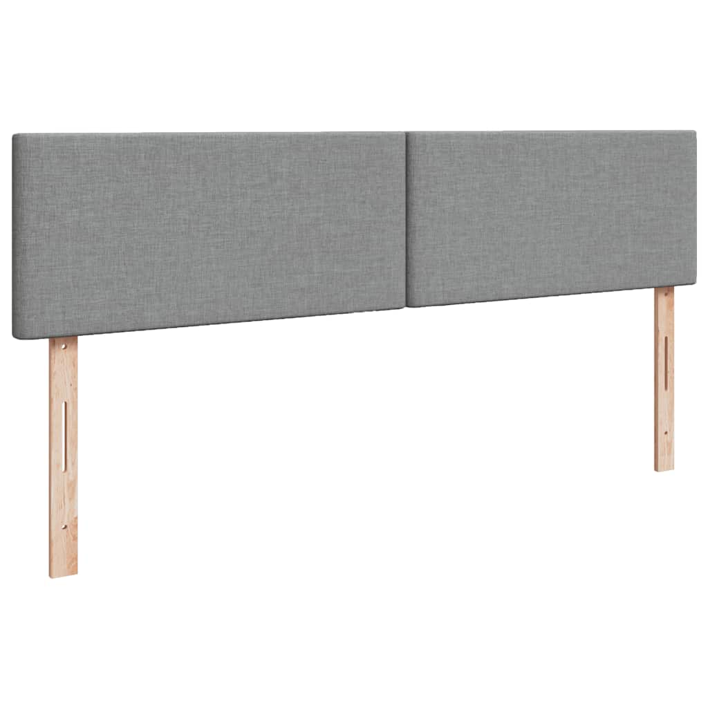 ottoman seng med madras 160x200 cm stof lysegrå