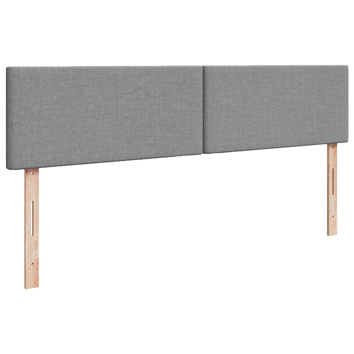 ottoman seng med madras 160x200 cm stof lysegrå