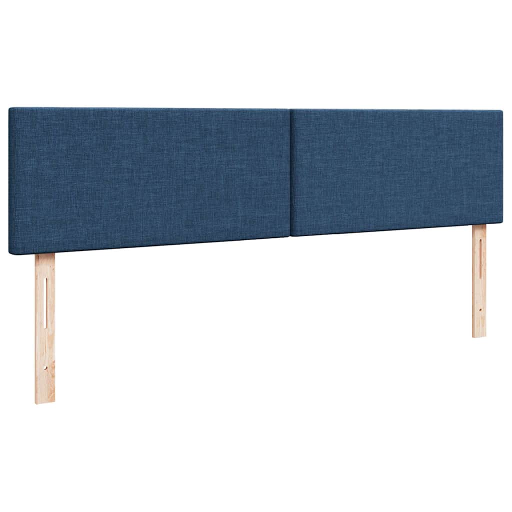 osmannisk sengeramme med madras 160x200 cm stof blå