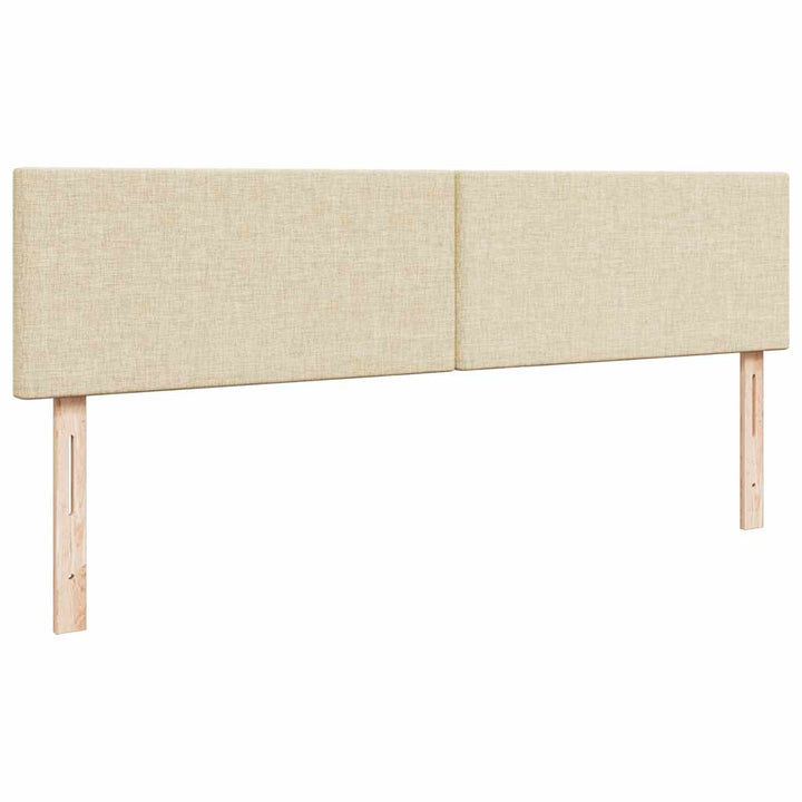 osmannisk sengeramme med madras 180x200 cm stof cremefarvet